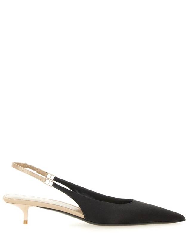 Women's Cherish Sling Back Pumps Heels Black - SAINT LAURENT - BALAAN 3