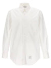 Men's Logo Patch Classic Cotton Long-Sleeve Shirt White - THOM BROWNE - BALAAN 2