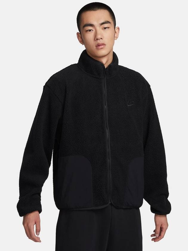 Club Fleece Winterized Zip-Up Jacket Iron Black - NIKE - BALAAN 2