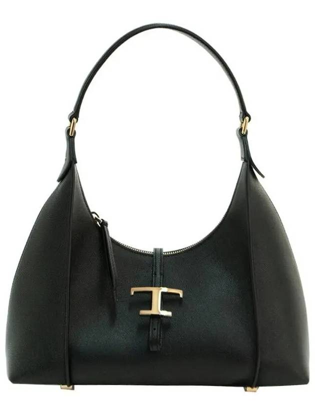 T Timeless Calf Leather Small Shoulder Bag Black - TOD'S - BALAAN 2