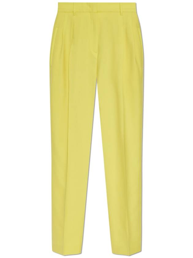 PS Paul Smith Wool Trousers With Crease, Women's, Yellow - PAUL SMITH - BALAAN 1