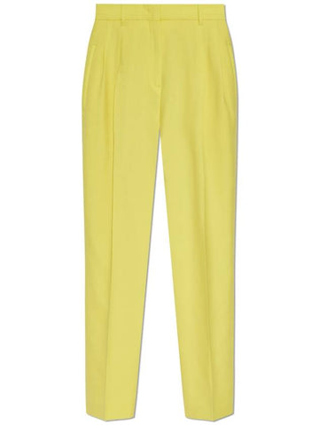 PS Paul Smith Wool Trousers With Crease, Women's, Yellow - PAUL SMITH - BALAAN 1