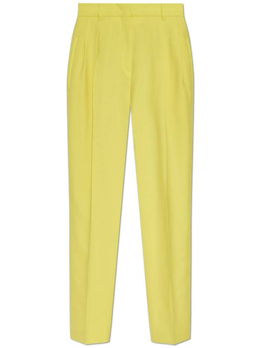 PS Paul Smith Wool Trousers With Crease, Women's, Yellow - PAUL SMITH - BALAAN 1