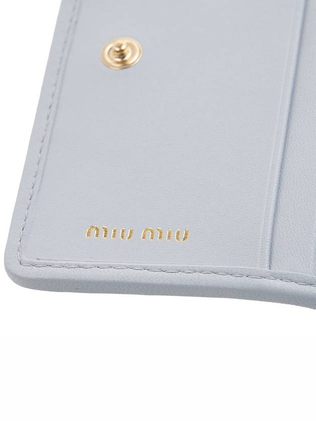 Matelasse Nappa Leather Card Wallet Grey - MIU MIU - BALAAN 9