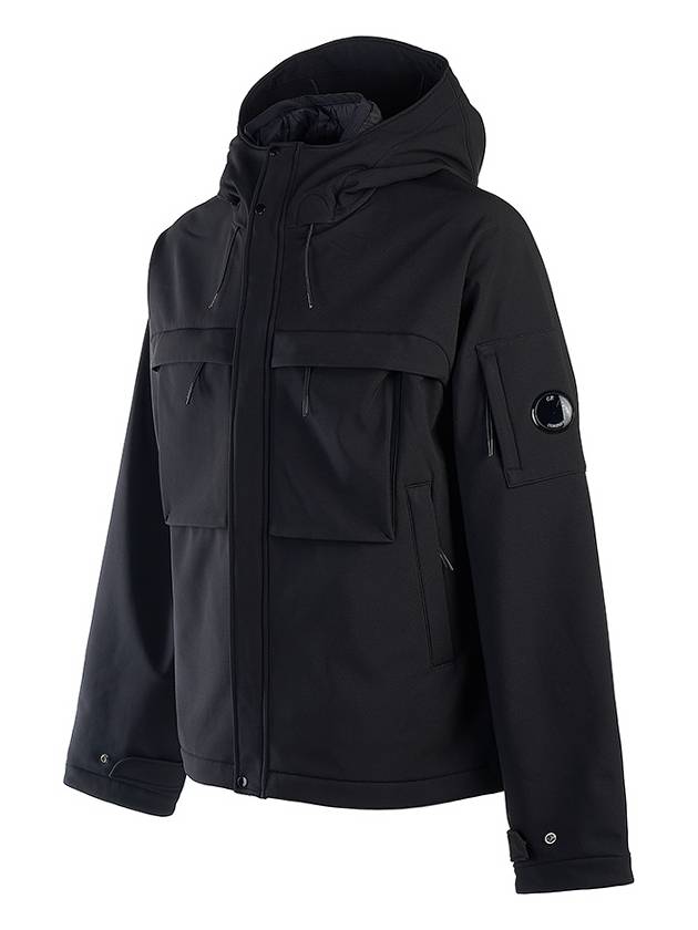 Men's Shell R Lens Wappen Hooded Jacket Black - CP COMPANY - BALAAN 3