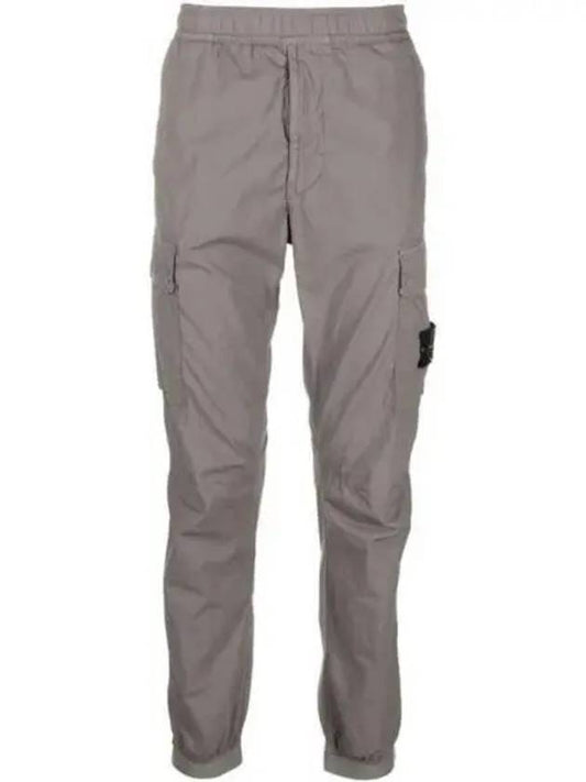 Stretch Cotton Tela Paracadute Cargo Straight Pants Grey - STONE ISLAND - BALAAN 2