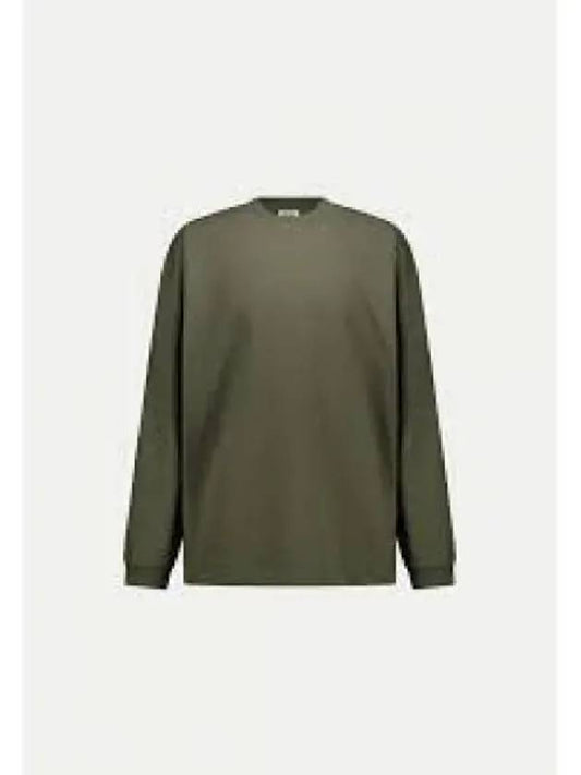 Tape Three Print Cotton Jersey Long Sleeve T-Shirt Green - STONE ISLAND - BALAAN 2