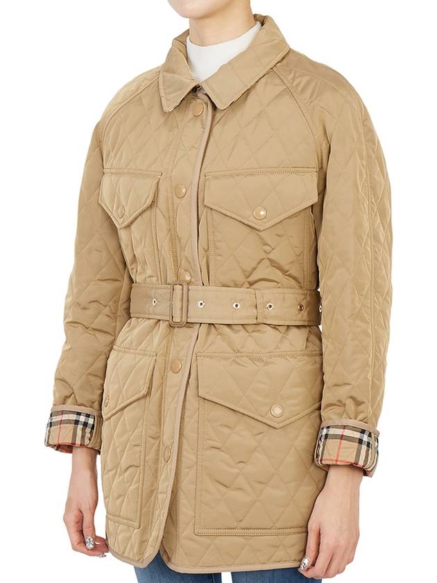 WoMen's Kemble Diamond Quilted Jacket Beige - BURBERRY - BALAAN 6