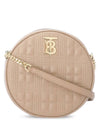 TB Logo Monogram Quilted Lewis Cross Bag Beige - BURBERRY - BALAAN 1