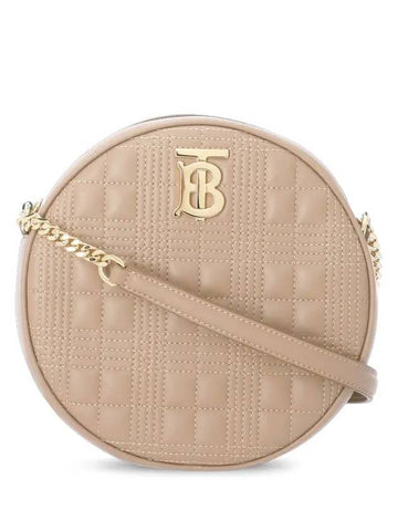 TB Logo Monogram Quilted Lewis Cross Bag Beige - BURBERRY - BALAAN 1