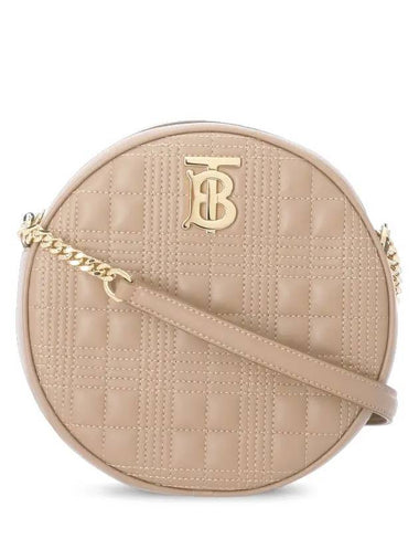 TB Logo Monogram Quilted Lewis Cross Bag Beige - BURBERRY - BALAAN 1