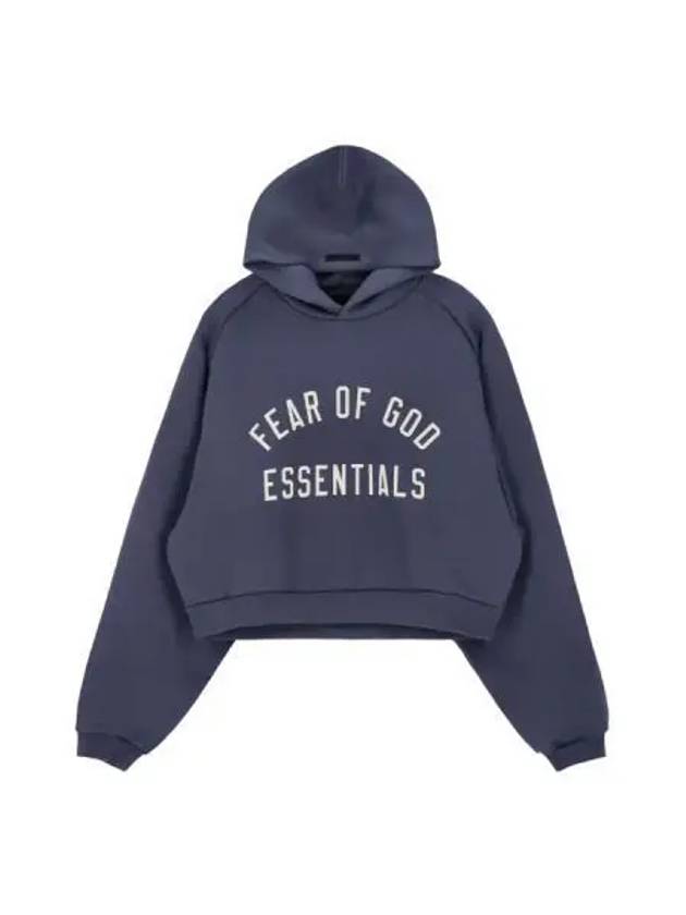 FEAR OF GOD ESSENTIALS Essential Fleece Crop Hoodie Marine - FEAR OF GOD ESSENTIALS - BALAAN 1