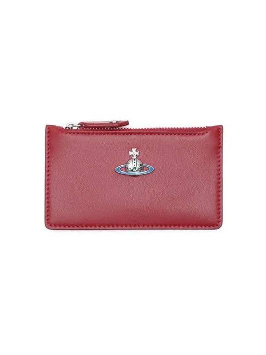 Nappa slim long card wallet red 51110039 L001L H406 - VIVIENNE WESTWOOD - BALAAN 1