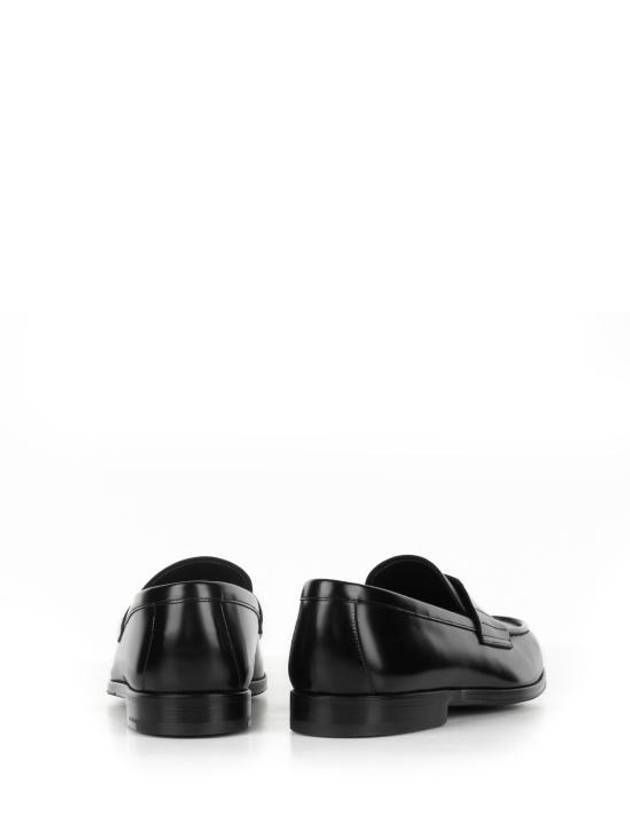 Brushed Leather Loafers Black - PRADA - BALAAN 4