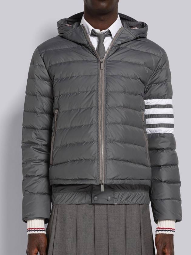 Poly Twill Down Filled 4-Bar Ski Padding Grey - THOM BROWNE - BALAAN 3