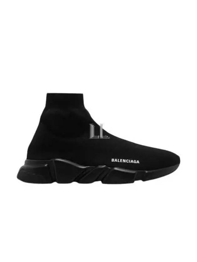 Men's Speed Recycle Knit High-Top Sneakers Black - BALENCIAGA - BALAAN 2