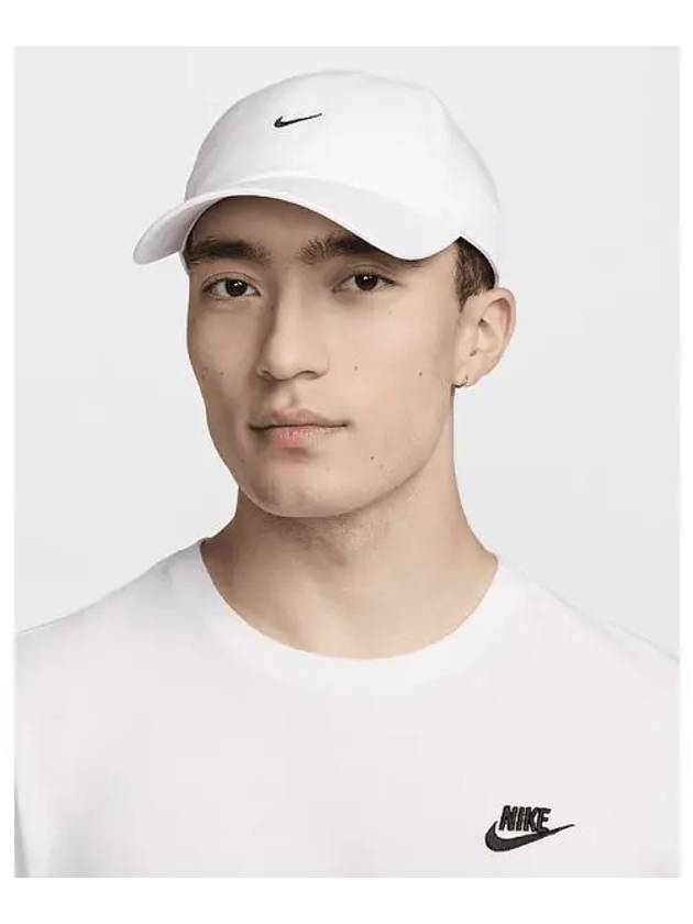 Club Cap Unstructured Swoosh White Black HF5045 100 700291 - NIKE - BALAAN 1