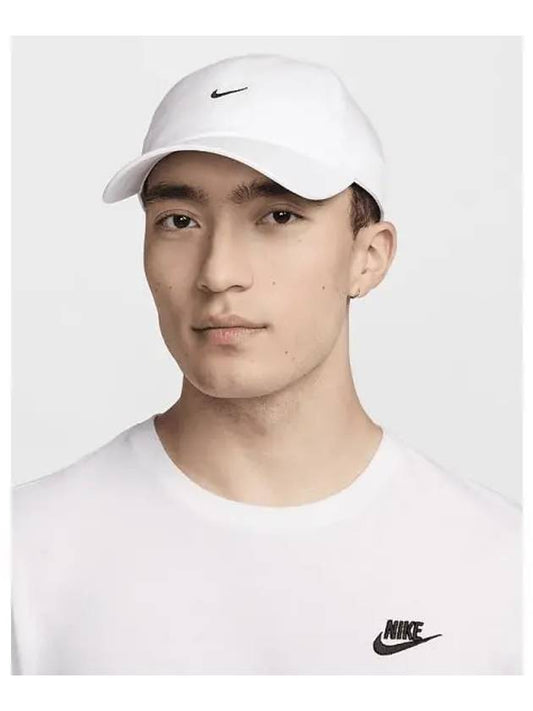 Club Cap Unstructured Swoosh White Black HF5045 100 700291 - NIKE - BALAAN 1