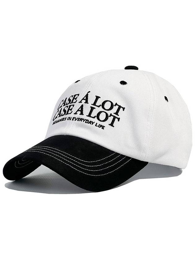 Slogan Logo Ball Cap White Black - CASEALOT - BALAAN 2