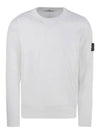 Logo Patch Knit Top White - STONE ISLAND - BALAAN 2