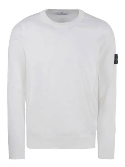 Logo Patch Knit Top White - STONE ISLAND - BALAAN 2