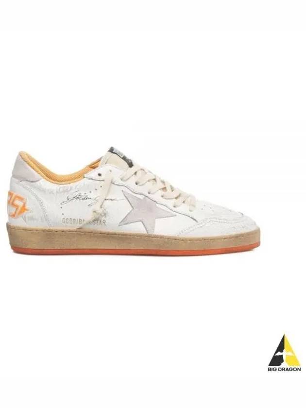 Ball Star Wishes Leather Low Top Sneakers Orange - GOLDEN GOOSE - BALAAN 2