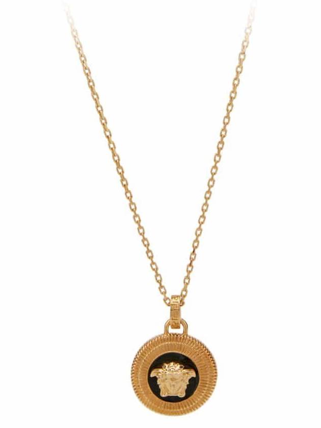 Unisex Medusa enamel pendant necklace 1004595 - VERSACE - BALAAN 5