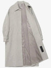 Alpaca Herringbone Balmacan Coat Gray - NOIRER FOR WOMEN - BALAAN 4