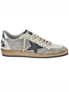 Ball Star Suede Star Laminate Low Top Sneakers Grey - GOLDEN GOOSE - BALAAN 3