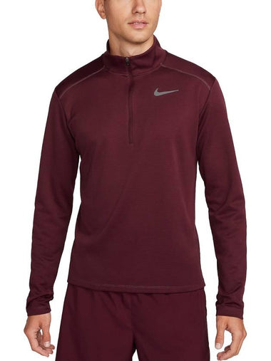 Pacer Dry Fit Half Zip Long Sleeve T-shirt Red - NIKE - BALAAN 1