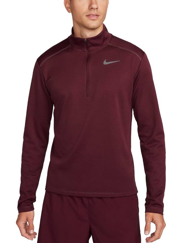 Pacer Dry Fit Half Zip Long Sleeve T-shirt Red - NIKE - BALAAN 2