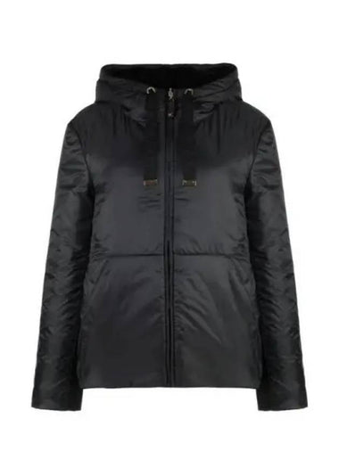 Flynn Reversible Hooded Down Padding Black - MAX MARA - BALAAN 1