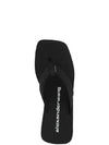 Logo Print Wedge Flip Flops Black - ALEXANDER WANG - BALAAN 4