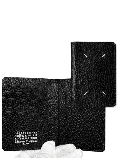 Bovine Leather Card Wallet Black - MAISON MARGIELA - BALAAN 2