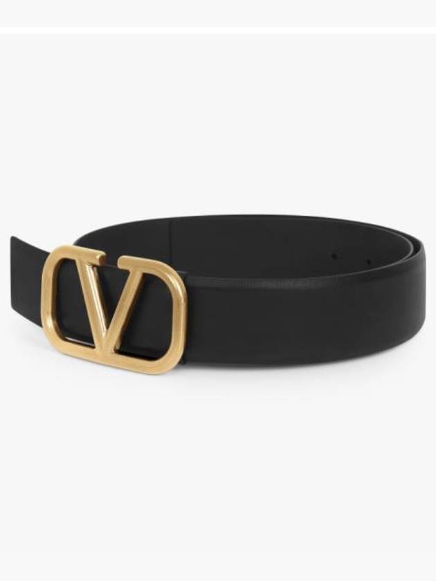 Signature Calfskin Belt Black - VALENTINO - BALAAN 3