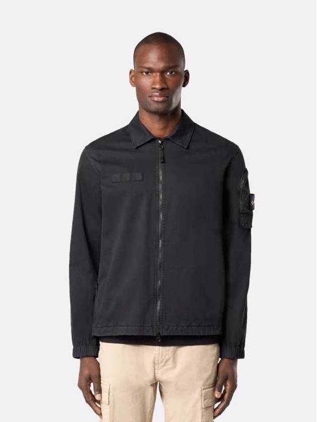 Logo Zip-Up Jacket Black - STONE ISLAND - BALAAN 4