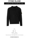 Winter Cotton Crewneck Knit Top Black - STONE ISLAND - BALAAN 3