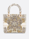 Lady D Lite Medium Bag Latte Gold Tone Motif Embroidery M0565OEDP M01E - DIOR - BALAAN 2