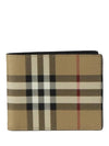 Check Slim Bifold Leather Half Wallet Beige - BURBERRY - BALAAN 2