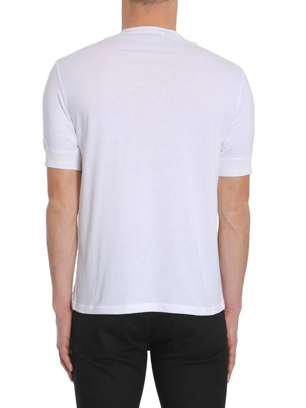 Skull Emblem Henry Neck Short Sleeve T-Shirt White - ALEXANDER MCQUEEN - BALAAN 7