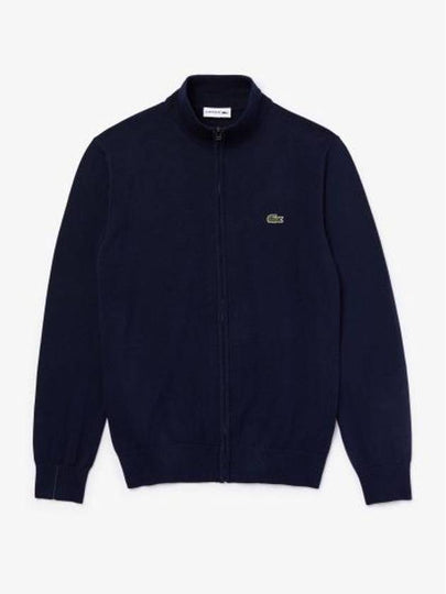 Stand-up collar organic cotton zipper sweater - LACOSTE - BALAAN 2