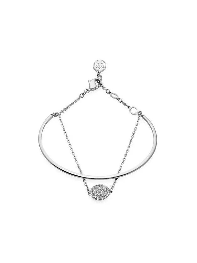 Meteora Rhodium Plated Bracelet White Silver - SWAROVSKI - BALAAN 2