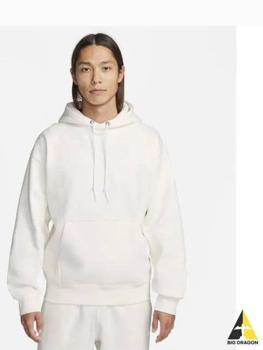 Solo Swoosh Fleece Pullover Hoodie White - NIKE - BALAAN 2