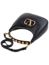 Roman Stud Strap V Logo Shoulder Bag Black - VALENTINO - BALAAN 5