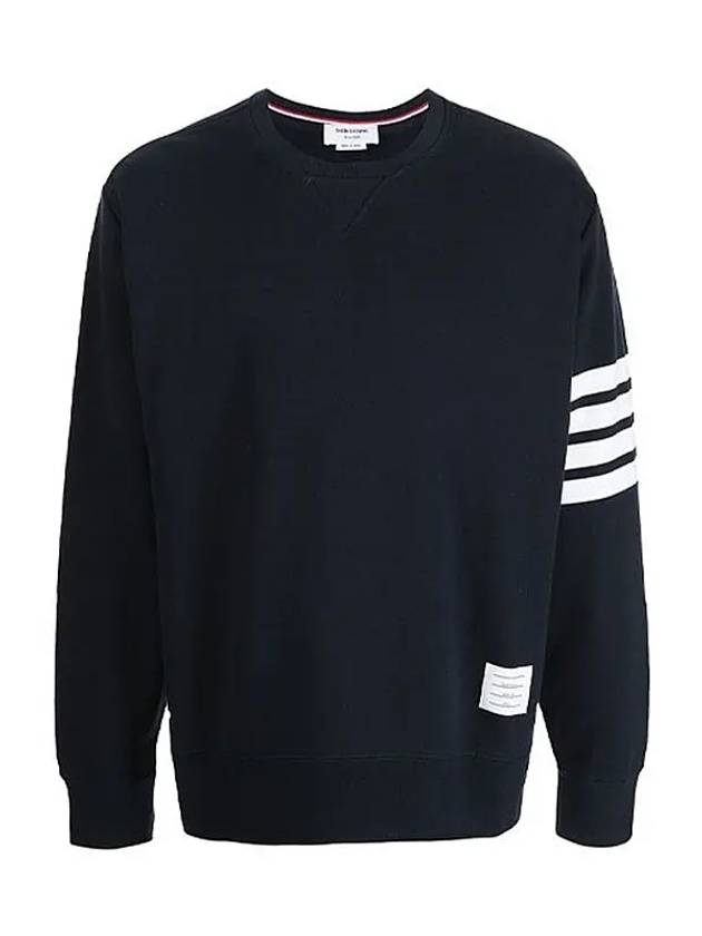 Men's Diagonal Armband Crew Neck Classic Sweatshirt Navy - THOM BROWNE - BALAAN 2