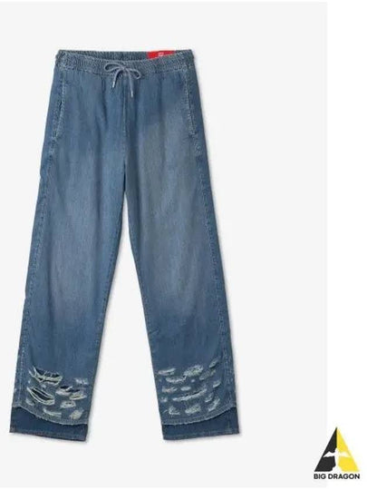 D Martian 0emaf Denim Straight Pants Blue - DIESEL - BALAAN 2