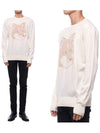 Pique Fox Head Round Neck Knit Top Ecru - MAISON KITSUNE - BALAAN 3