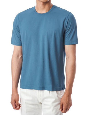 cotton short sleeve t shirt blue - RVR LARDINI - BALAAN 1