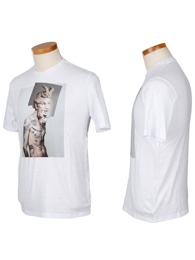 Tattoo Graphic Short Sleeve T-Shirt White - NEIL BARRETT - BALAAN 2