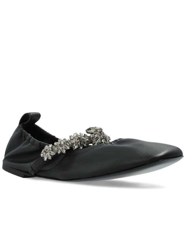 Stella McCartney Ballet Flats Elsa With Crystal Strap, Women's, Black - STELLA MCCARTNEY - BALAAN 4